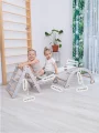 Pikler-Dreieck Set aus 4 Teilen: Indoor-Spielplatzbogen und Dreieck-Klettergerüst, Montessori-Toddler-Spielgymnastik